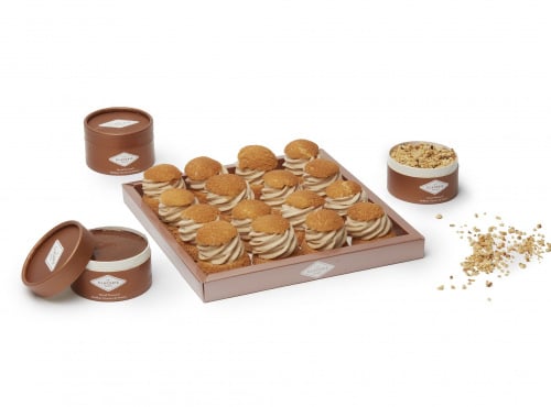 La Glacerie par David Wesmaël - Meilleur Ouvrier de France - Coffret de 16 profiteroles garnies de glace au praliné noisette maison