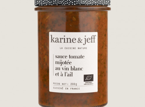 Karine & Jeff - Sauce tomate mijotée au vin blanc et à l'ail 6x200g