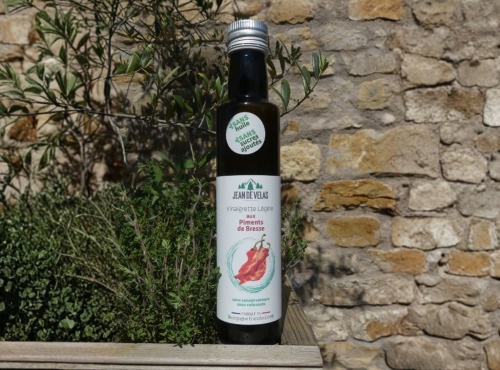 Jean de Velas - Vinaigrette Légère aux Piments de Bresse, sans huile et sans sucres ajoutés