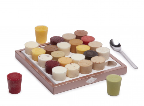 La Glacerie par David Wesmaël - Meilleur Ouvrier de France - Calendrier de L'Avent Glacé composé de 25 verrines de glaces et sorbets originaux