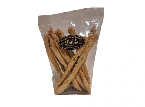 Les Gourmandises de Luline - Gressins aux olives noires 100g