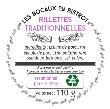 Les Bocaux du Bistrot - Rillettes traditionnelles