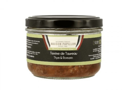 Maison PAPILLON - Artisan depuis 1955 - Terrine de Taureau Thym et Romarin 160g