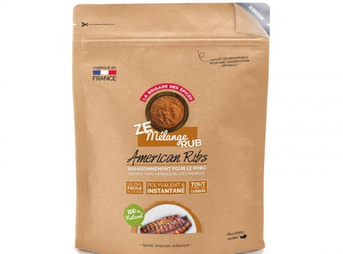 La Brigade des Epices - AMERICAN RIBS - Assaisonnement pour le porc - Paprika fumé et herbes - sachet kraft 250g