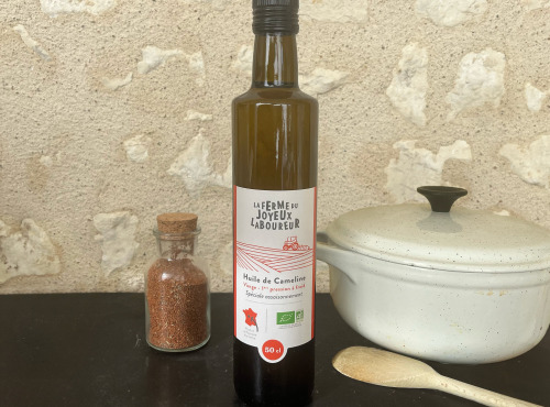 La Ferme du Joyeux Laboureur - Huile de cameline spéciale assaisonnement 50cl