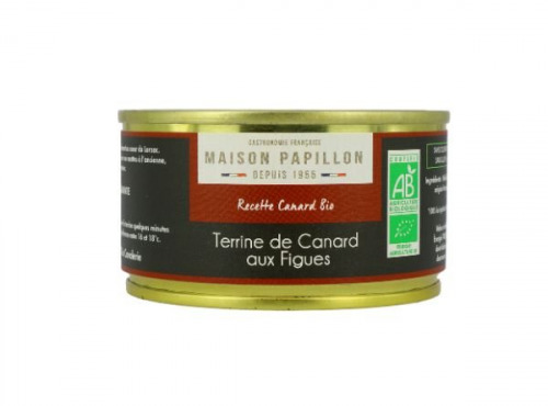 Maison PAPILLON - Artisan depuis 1955 - Terrine BIO de Canard aux Figues 130g