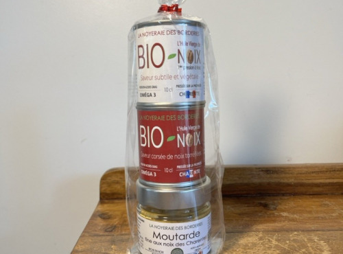 La Noyeraie des Borderies - Coffret "Trio du Chef" Huiles de Noix Bio et Moutardes