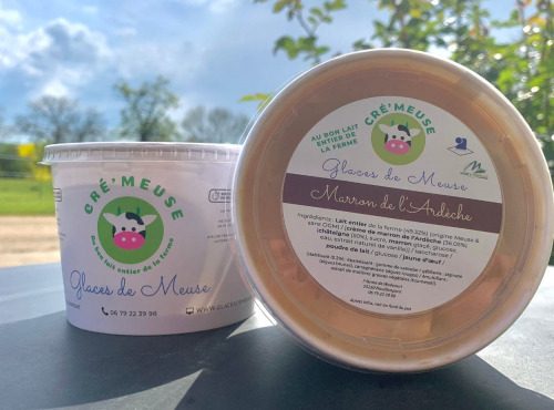 Glaces de Meuse - Crème Glacée Marron de L'Ardèche 360g