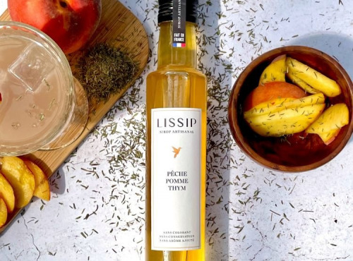 Sirops Lissip - Sirop Pêche Pomme Thym - 25cl