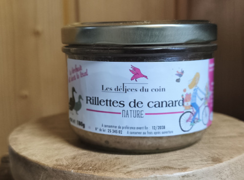 Les Délices du Coin - Rillettes de canard nature 180g
