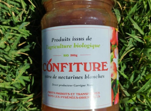 Massot Delphine et Garrigue Marc - Confiture BIO de nectarines blanches / Lot de 12 pots de 360 gr