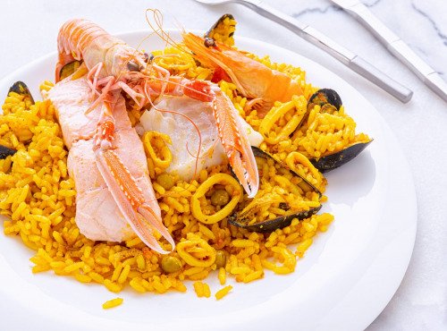 Poissonnerie La Piriacaise - Paella de la mer 3 parts plus 1 gratuite