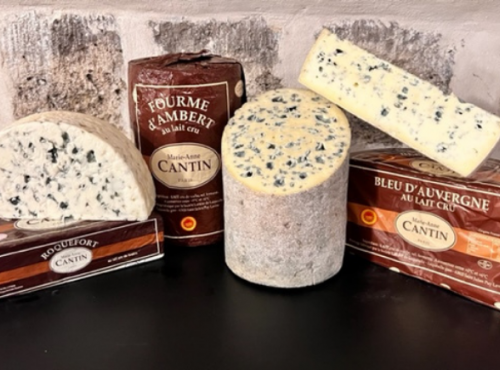 La Fromagerie Marie-Anne Cantin - Lot de fromages persillés AOP + 1 vin blanc offert