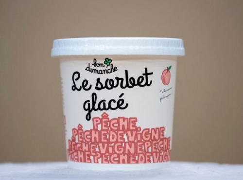 Bon Dimanche - Sorbet Pêche de Vigne Plein Fruit Bio 6 x 400ML