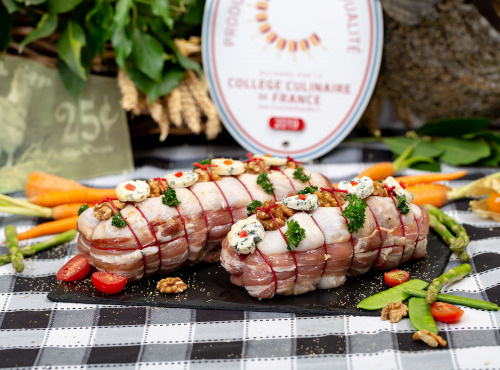 La ferme Grandvillain - Rôti De Poulet Fermier - Bleu & Noix - 1200 G