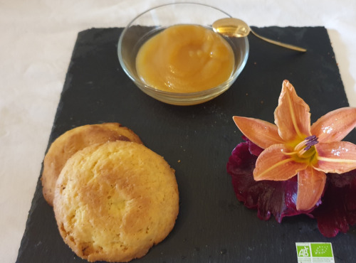 La Ferme du Montet - Compote Pomme - abricot - bio - sans sucre ajouté