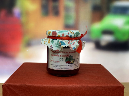 Les Perles Rouges - Confiture Extra De Groseille Rhubarbe À La Vanille Bourbon