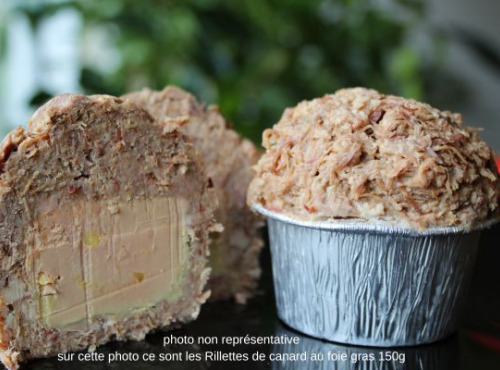 Ferme de Pleinefage - Rillettes de canard au foie gras x 500gr