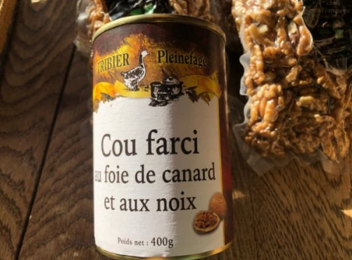 Ferme de Pleinefage - Cou farci au foie de canard et noix - Boîte de 400g