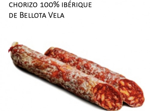L'OLIVERAIE DU COUDON - CHORIZO DE BELLOTA 100% IBERIQUE PREMIUM ( PATANEGRA)  ENTIER 1320GR