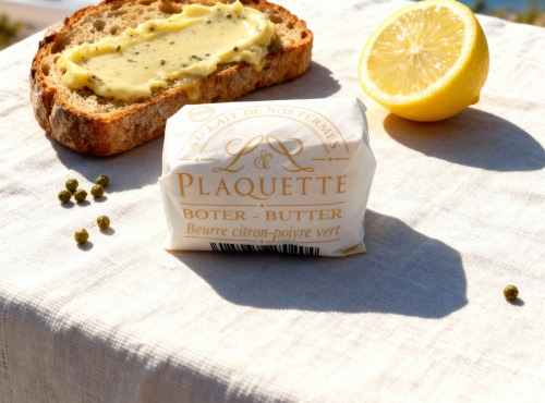 Beurre Plaquette - Le Beurre Citron Et Poivre Vert 100g X 12