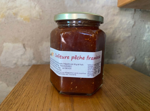 Des Poules et des Vignes à Bourgueil - Confiture Pêches Framboise