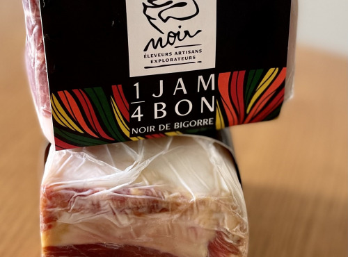 Mamy Suzanne Occitanie - Gros 1/4 Jambon Porc Noir de Bigorre (AOP), sans os -Affinage 24 mois - Format 1 kg