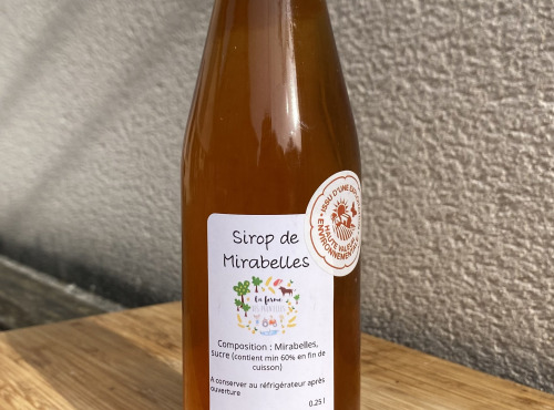 La Ferme des Prun'Elles - Sirop de mirabelle 50 cl