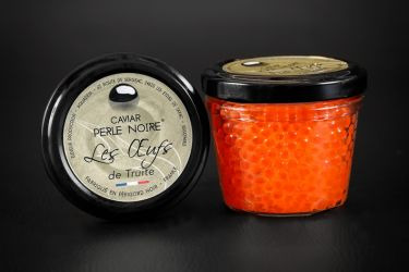 Caviar Perle Noire - Œufs de Truite Arc-en-Ciel 180g