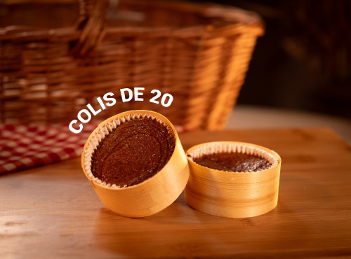Maison Savary - Fondant au chocolat 120gr Format bois - Colis de 20 unités