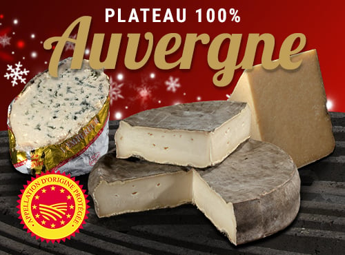 Les Affineurs des Volcans - Plateau de Fromages AOP Auvergne (St Nectaire, Cantal, Fourme) 12-14 personnes