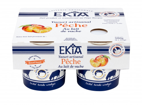 Bastidarra - Ekia - Yaourt brassé pêche 4*125g