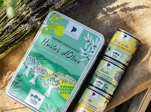 Moulin à huile Bastide du Laval - Coffret découverte 4 huiles d'olive 10cl - Bastide du Laval x marque Provence