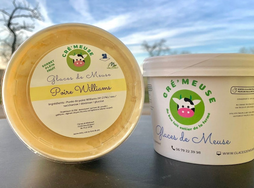 Glaces de Meuse - "Poire Williams" - Sorbet PF (360gr x 3)