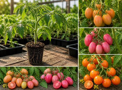 Nature et Saveurs - Ferme Aquaponique et Permacole Astérienne - Plants de tomates petit calibre en grappe – mélange mycorhizé F1