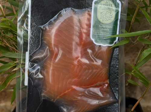 La Truite Fleurie - Lot de 10 plaquettes Truite fumée 120 à 130g