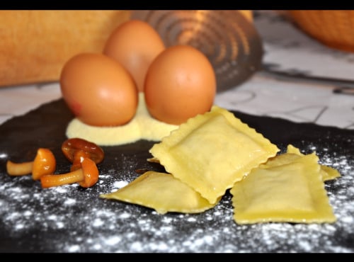 Les Pâtes Côté Mont Blanc - Lot de 8x Ravioli Cépes au cognac