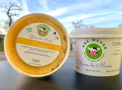 Glaces de Meuse - "Fruit de la Passion" - Sorbet PF (360gr x 3)