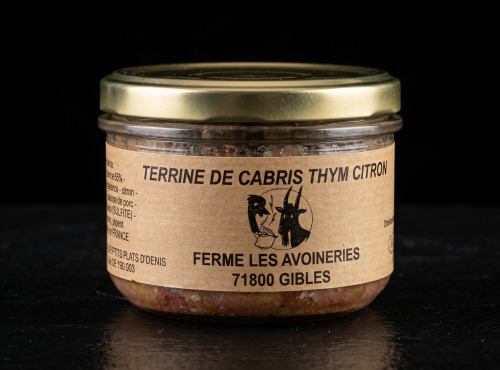 Ferme les Avoineries - Terrine de chevreau Thym-citron 180g