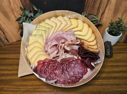 La Fermière - Raclette 5 Fromages & Charcuterie : Le Plateau Complet Parfait pour 4 Gourmets