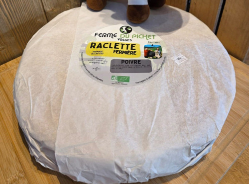 Fromagerie du Pichet - Raclette Poivre au lait cru 1/2