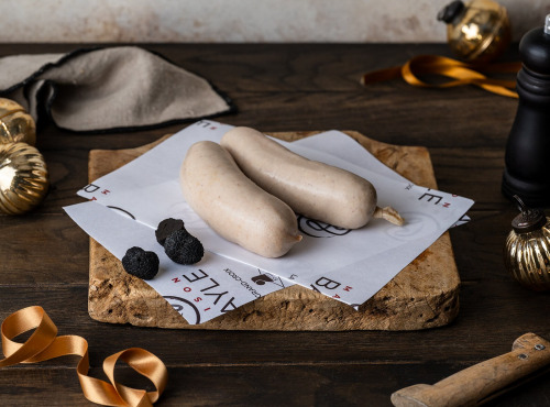 Maison BAYLE - Champions du Monde de boucherie 2016 - Boudin blanc truffé 2 pièces - 2 pers  - Festif - fêtes - Noël