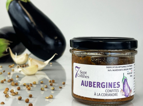 Sept Collines - Aubergines confites à la coriandre - 12 x 100 g