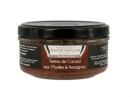 Maison PAPILLON - Artisan depuis 1955 - Terrine de Canard aux Morilles et Armagnac 130g