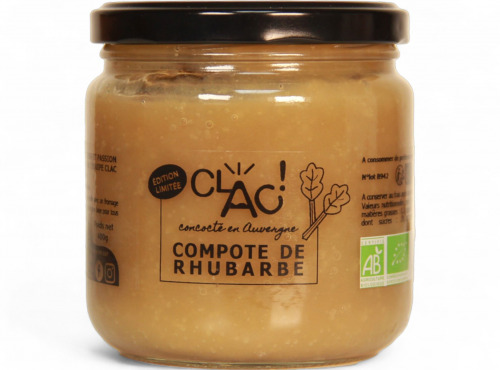 CLAC Conserverie - Compote rhubarbe bio - 400g