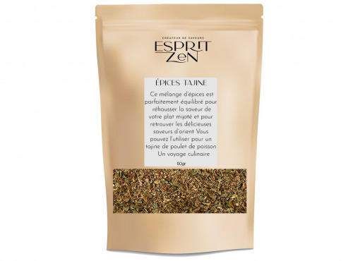 Esprit Zen - Mélange épices Tajine - Sachet 50g avec zip