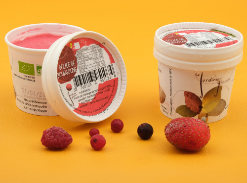 Le Jardinier Glacier - Sorbet Délice de Bourgogne, fruits rouges de notre ferme - 140ml