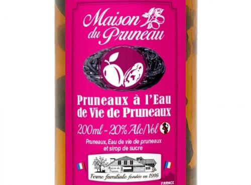 Maison du Pruneau - Cueillette du Gascon - Pruneaux d'Agen IGP à l'Eau de Vie - Bocal de 200ml