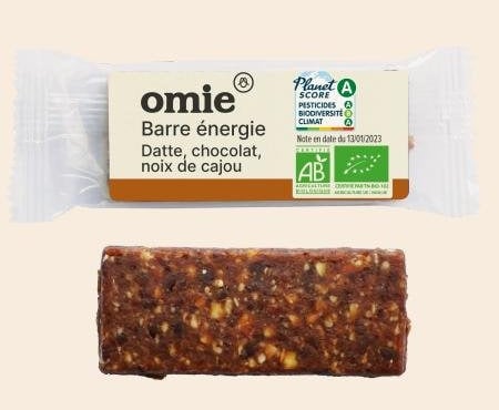 Omie - Barres énergie fruits secs chocolat - vegan - 35 g