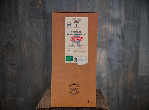 Elevage de Cochons en Forêt et Produits du Terroir Jurassien - Vinaigre de Cidre Nature Bio 3L